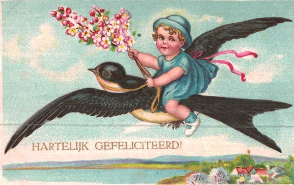 12 KINDERKAARTEN Vintage De oudste is van 1922 met zegel ., Ophalen of Verzenden, Voor 1920, Gelopen, Kinderen