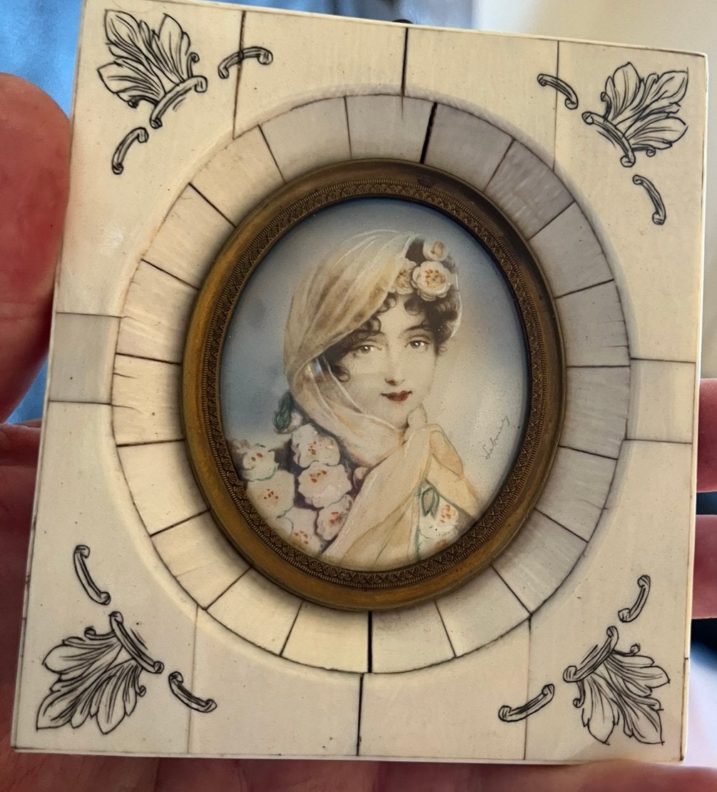 19e eeuws miniatuurportret, Antiek en Kunst, Ophalen of Verzenden