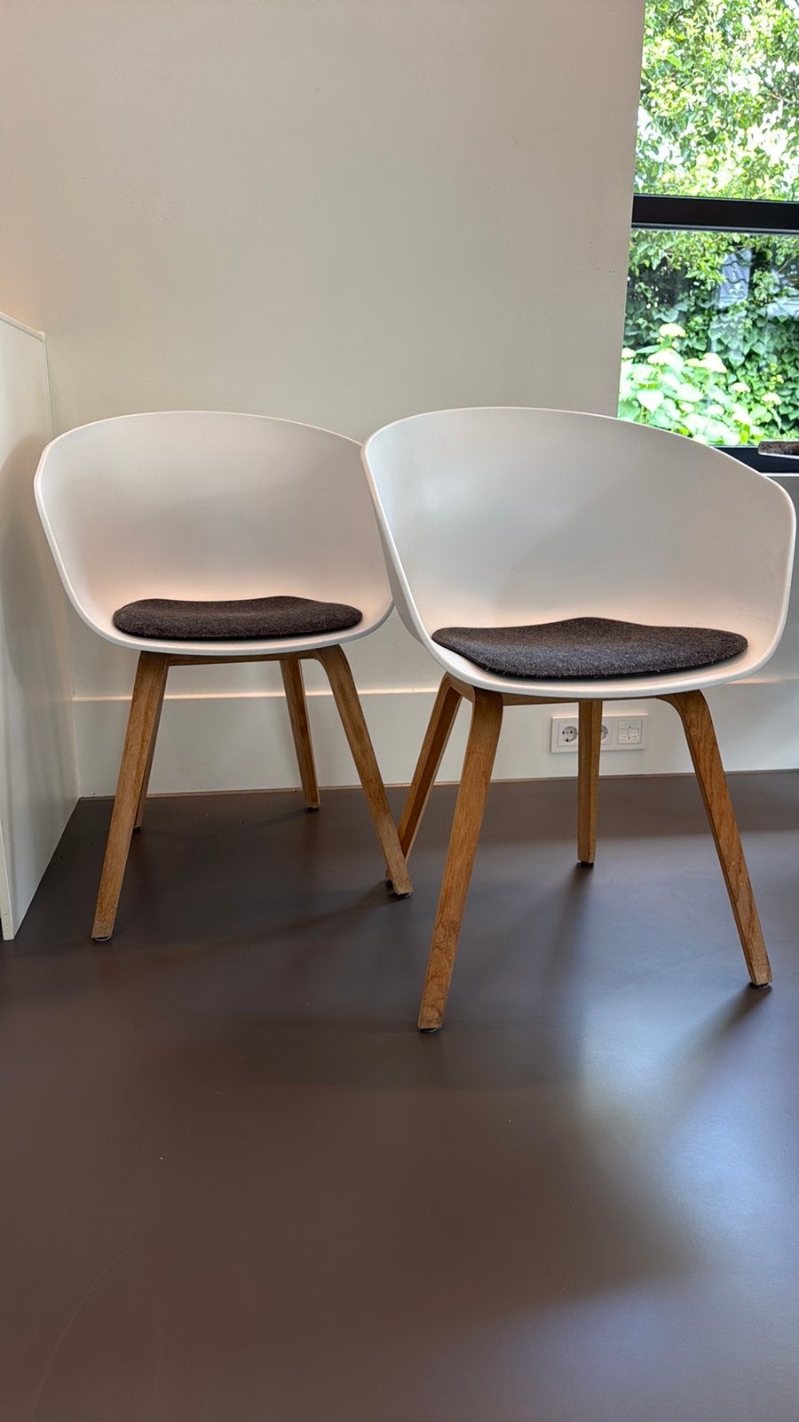 8 stuks - HAY - About A Chair AAC 22, Gebruikt, Wit, Modern, Vijf, Zes of meer stoelen