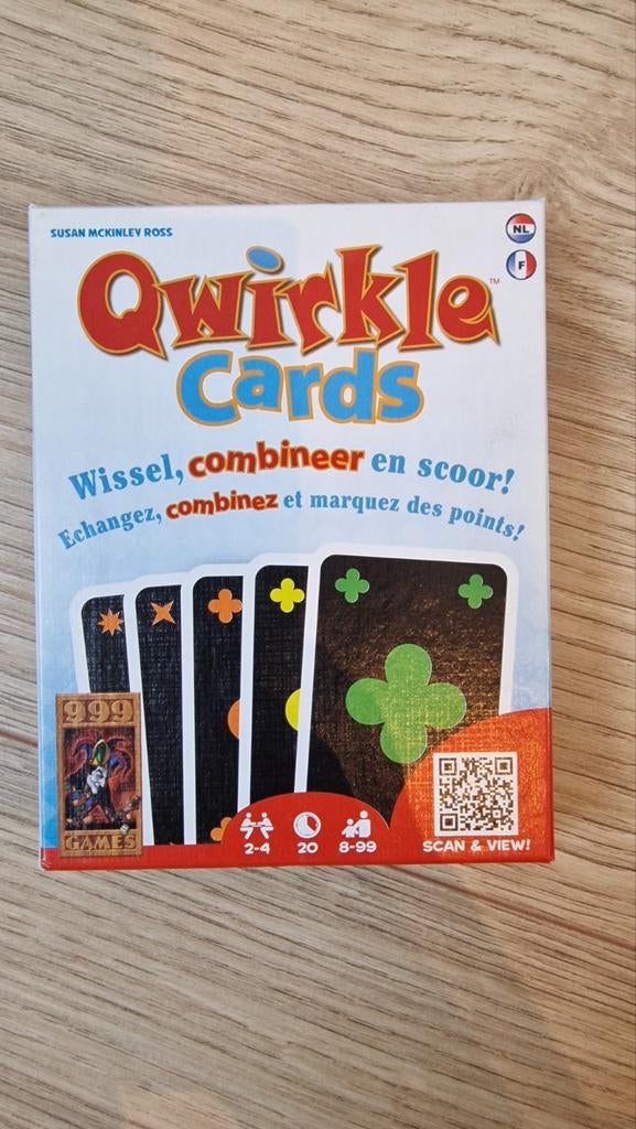 Kaartspel | Qwirkle, Een of twee spelers, Ophalen of Verzenden, Zo goed als nieuw, 999 games