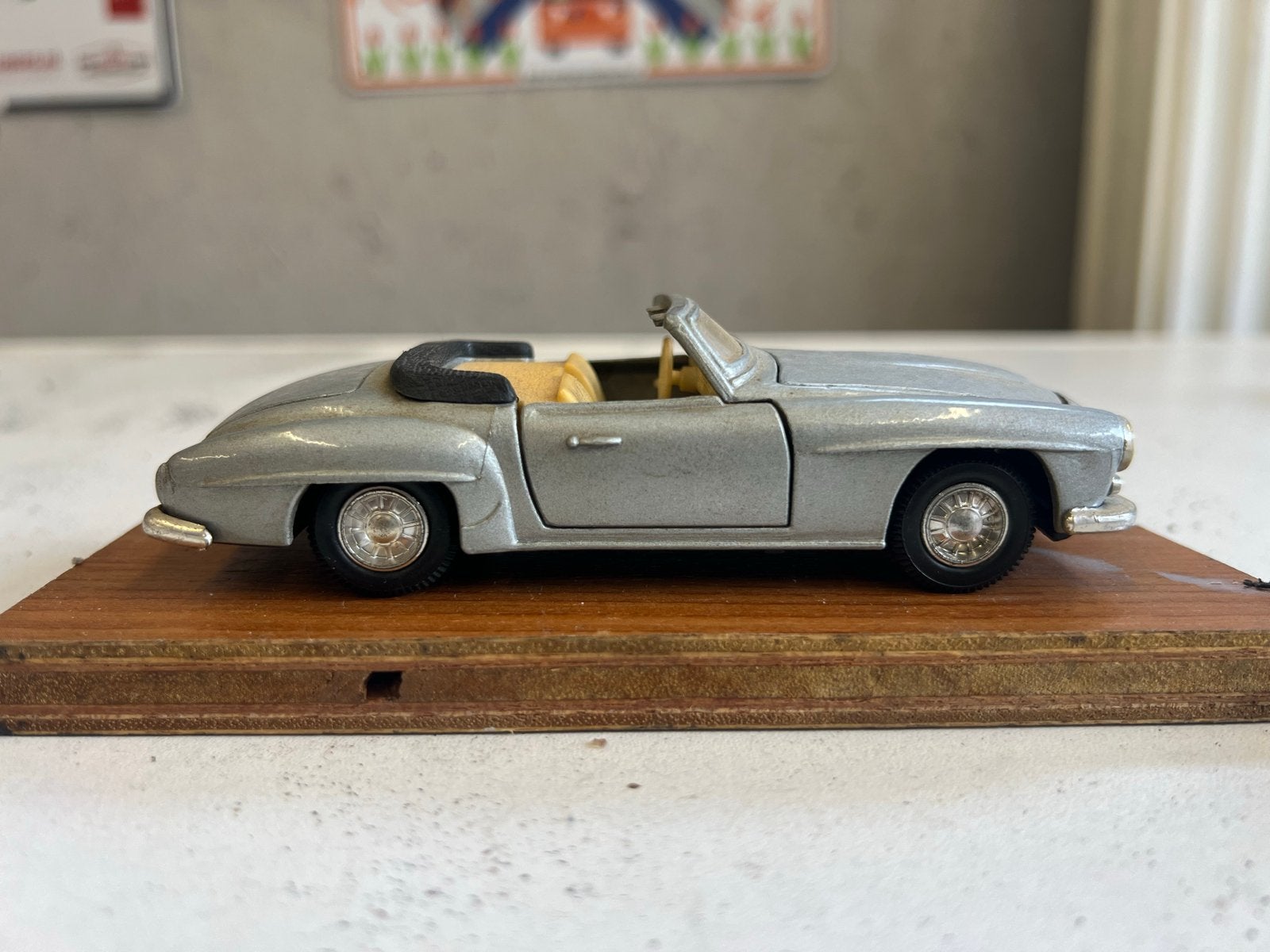 Vintage modelauto Mercedes-Benz 190 SL (zilver), Ophalen, Gebruikt, Auto, Overige merken