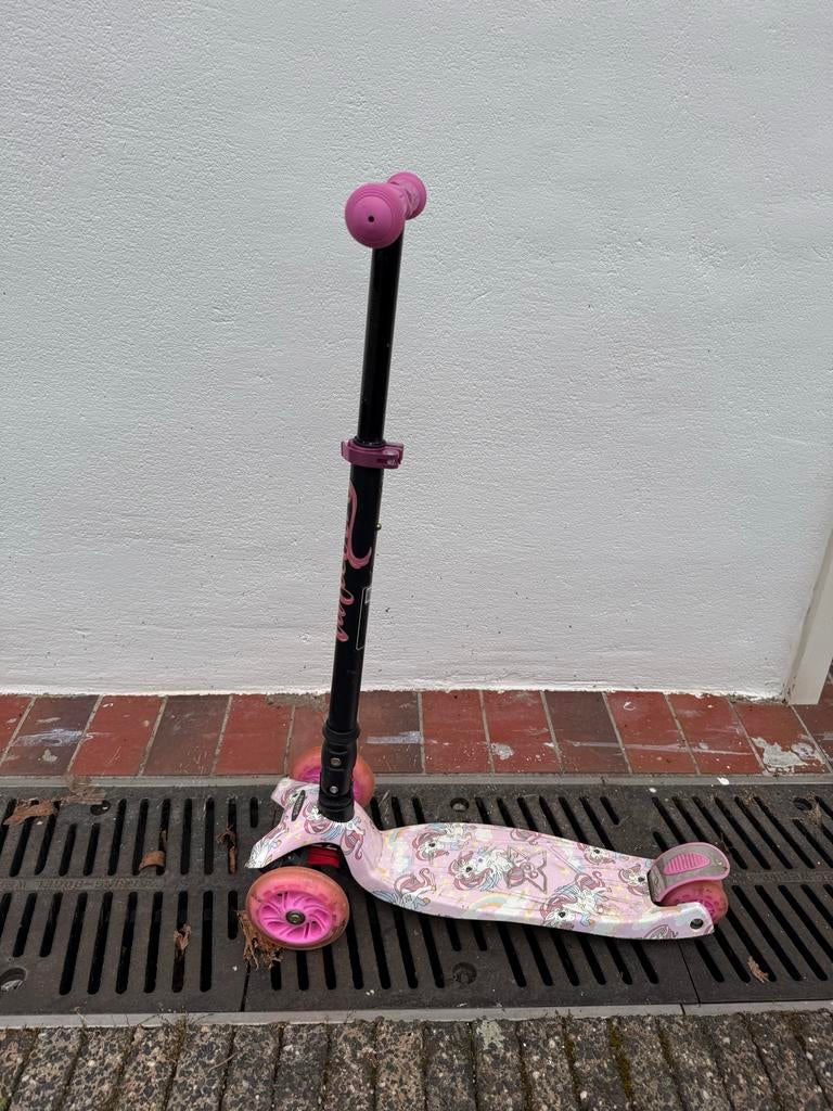 Meisjes Unicorn Driewieler Step - Stabiel & Inklapbaar, Fietsen en Brommers, Steps, Ophalen of Verzenden, Gebruikt, Gewone step