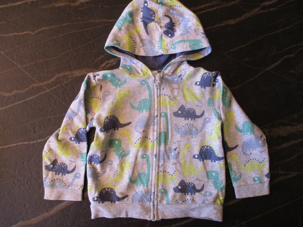 Capuchon vest grijs dino's maat 92 C&A vestje / jasje, Kinderen en Baby's, Kinderkleding | Maat 92, C&A, Trui of Vest, Ophalen of Verzenden