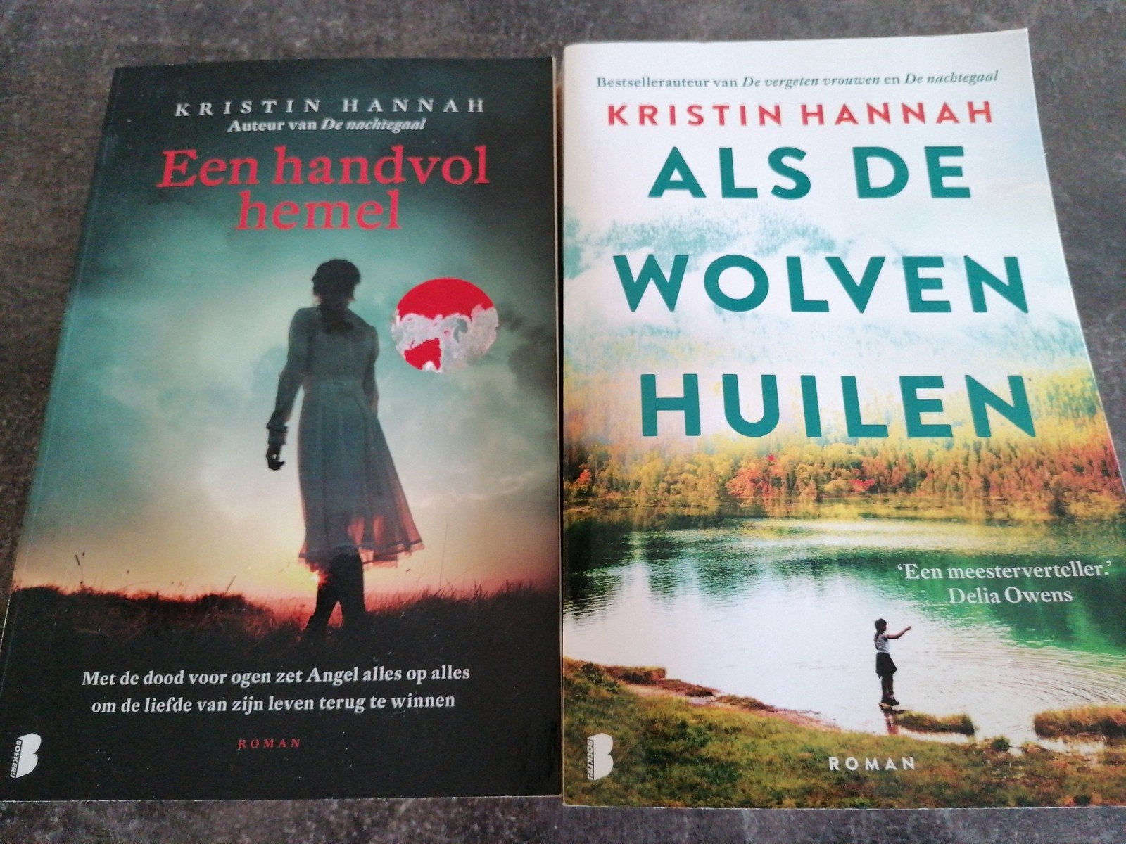 2 x Kristin Hannah: Als de wolven huilen & Een handv, Ophalen of Verzenden, Gelezen, Kristin Hannah