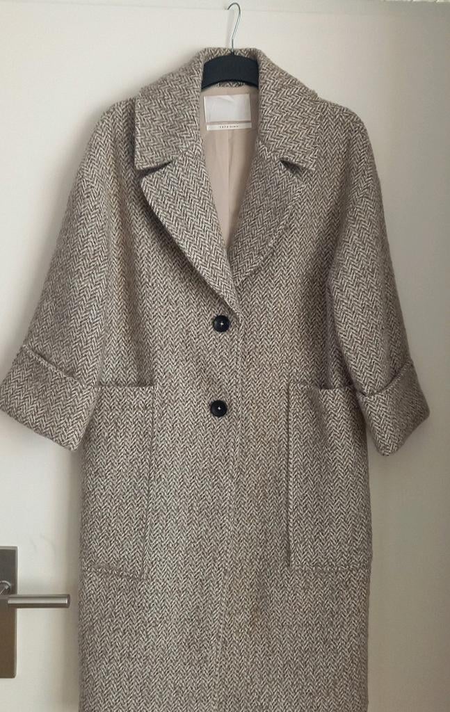 Gave YAYA 😍mantel visgraat 7/8 mouw nieuwstaat mt 38, Kleding | Dames, Jassen | Winter, Maat 38/40 (M), Beige, Ophalen of Verzenden