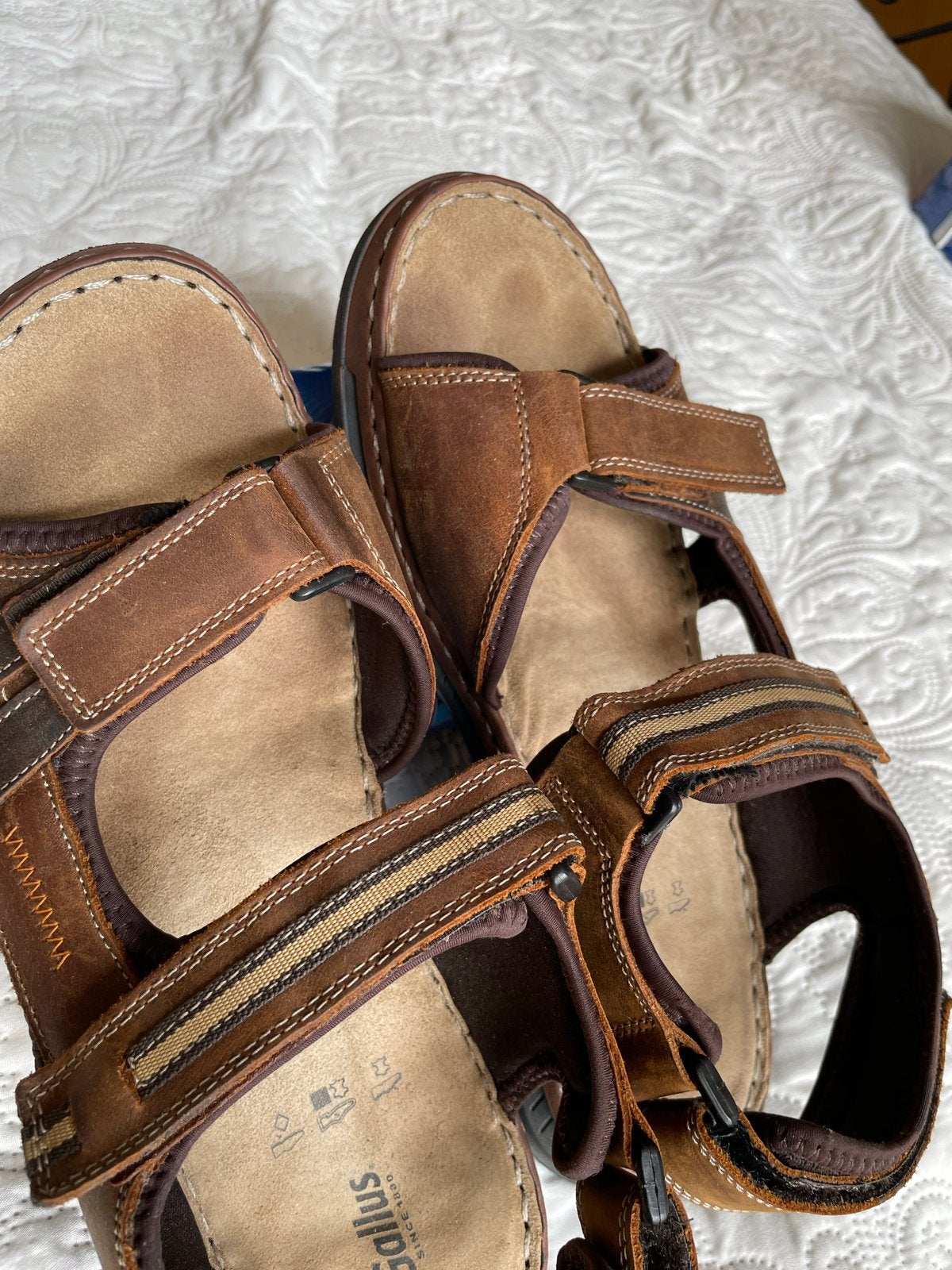 Gallus Leren Sandalen - Comfortabel en Duurzaam maat 43, Kleding | Heren, Schoenen, Ophalen of Verzenden, Zo goed als nieuw, Bruin