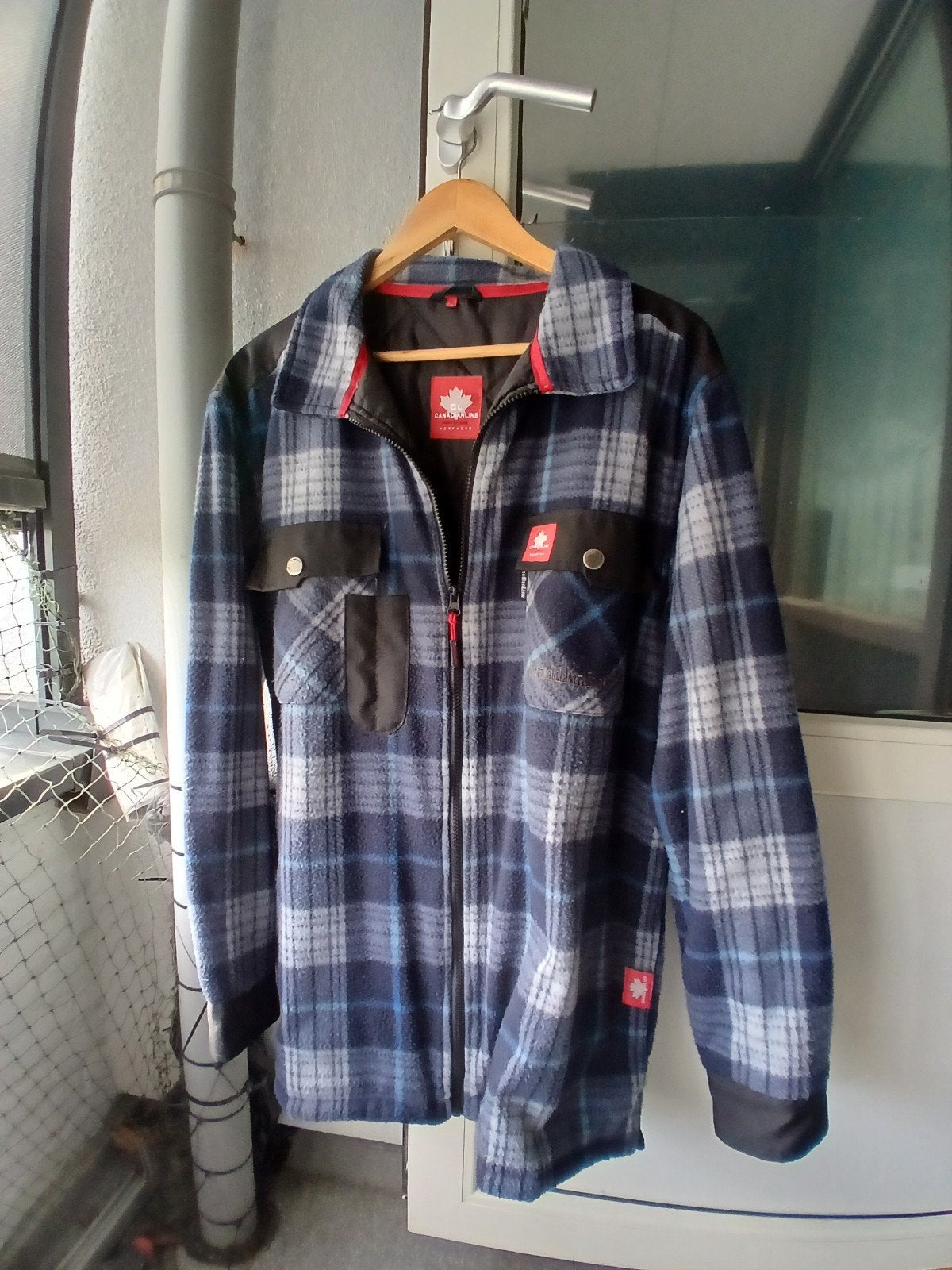Zo goed als nieuw gevoerd winteroverhemd XL, Blauw, Ophalen of Verzenden, Zo goed als nieuw, Canadian Airline