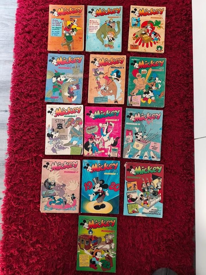 Mickey maandblad ( 13 stuks ), Boeken, Meerdere stripboeken, Ophalen of Verzenden, Gelezen