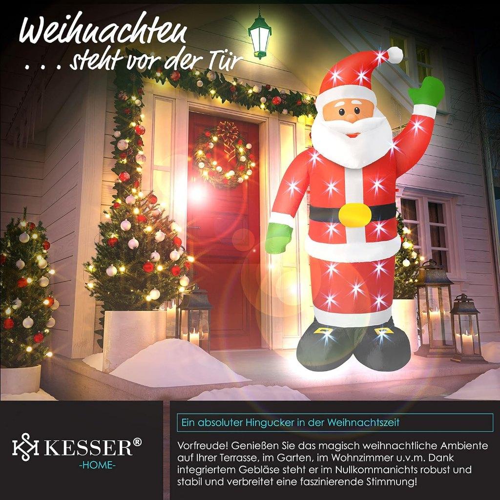 Opblaasbare Kerstman 250 cm. LED Verlicht Incl. Bevestiging., Diversen, Kerst, Ophalen of Verzenden, Nieuw