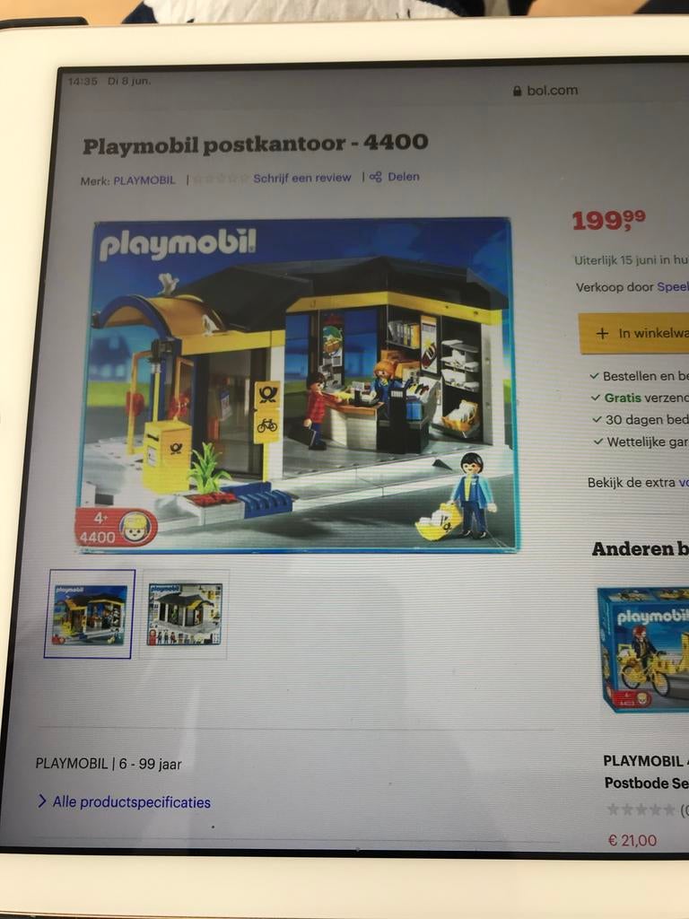 Playmobil Postkantoor 4400 - Compleet met accessoires, Ophalen, Zo goed als nieuw