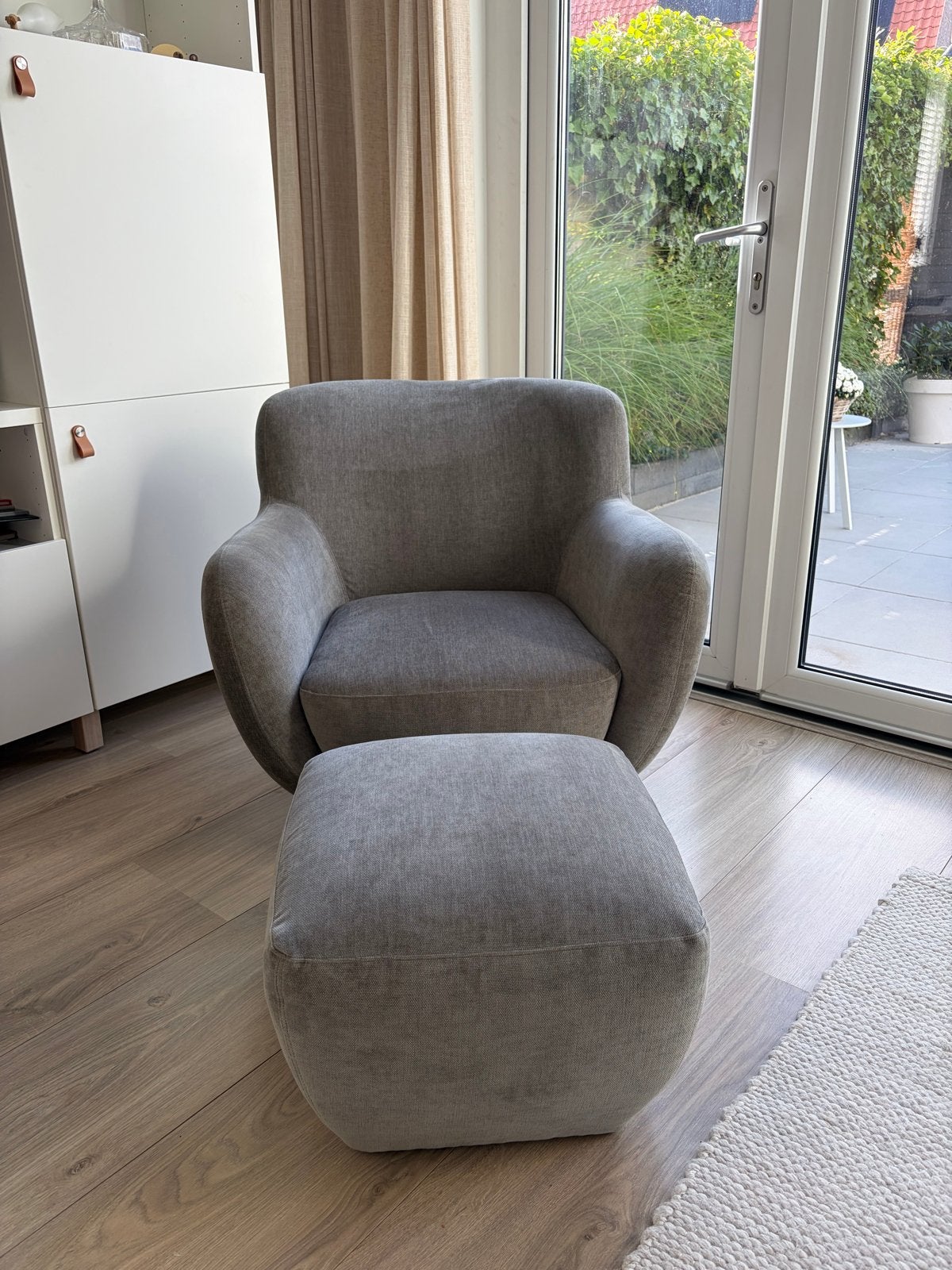 Nieuwe Sofacompany Otis fauteuil met poef, Ophalen, Nieuw, 75 tot 100 cm, 75 tot 100 cm