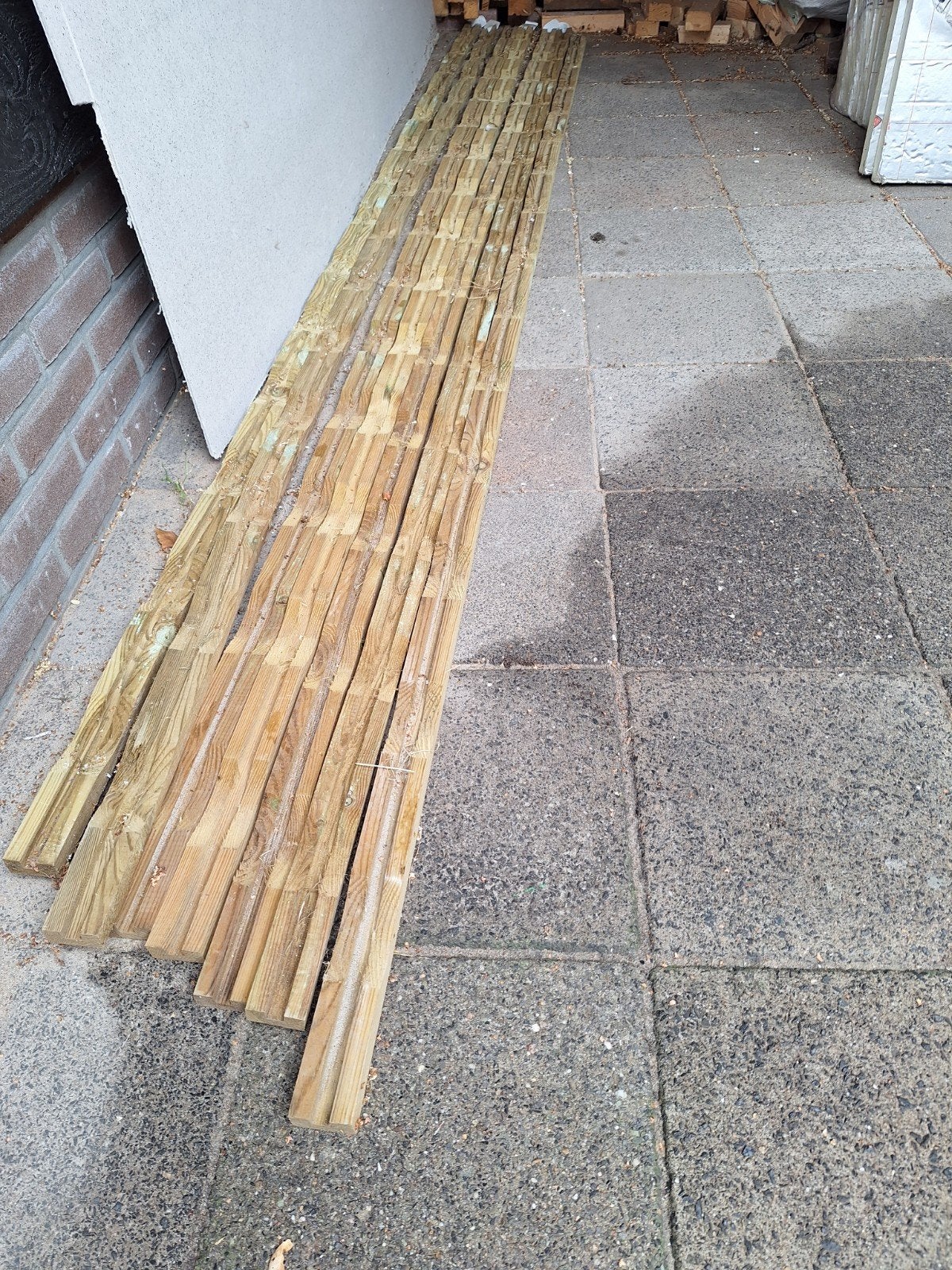 Geïmpregneerde ventilatielat Vuren FSC 7 stuks, Doe-het-zelf en Verbouw, 25 tot 50 mm, Nieuw, 300 cm of meer, Balk