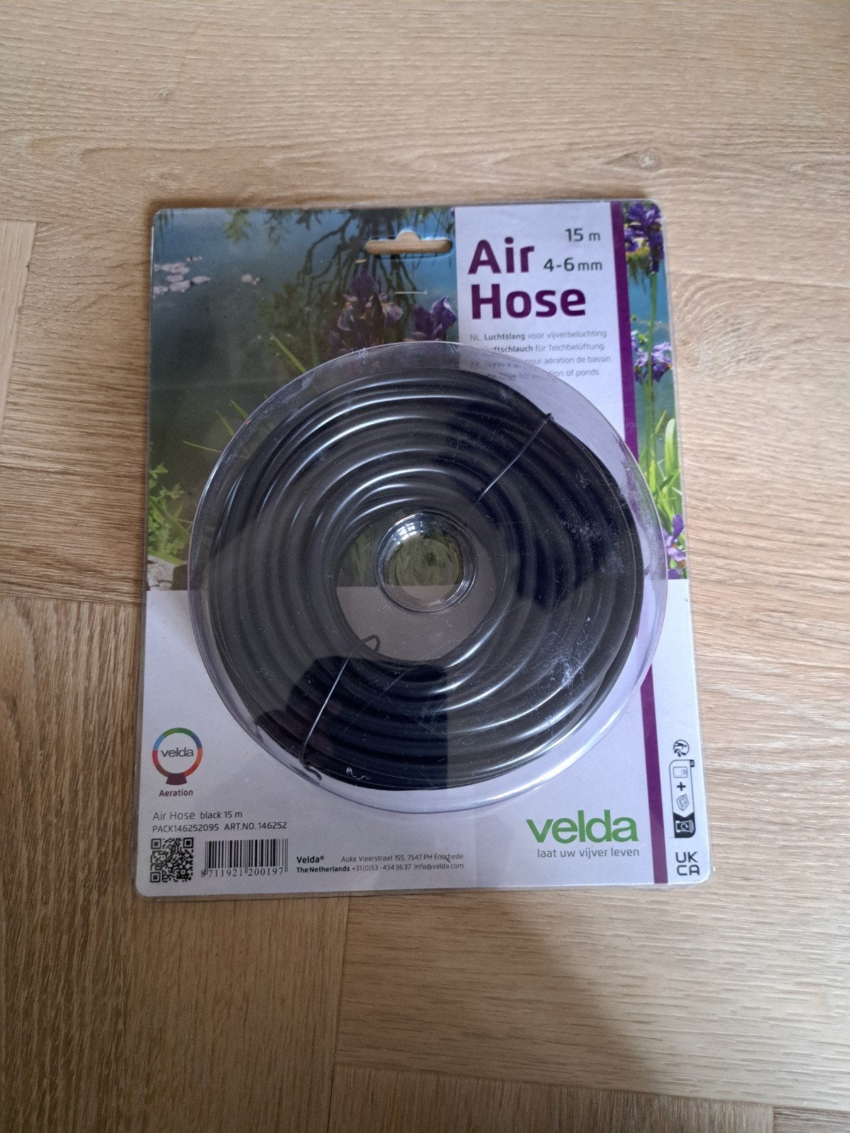 LUCHTSLANG ZWART BINNENM 4 BUITENM 6 MM 15 METER NIEUW, Ophalen of Verzenden, Nieuw