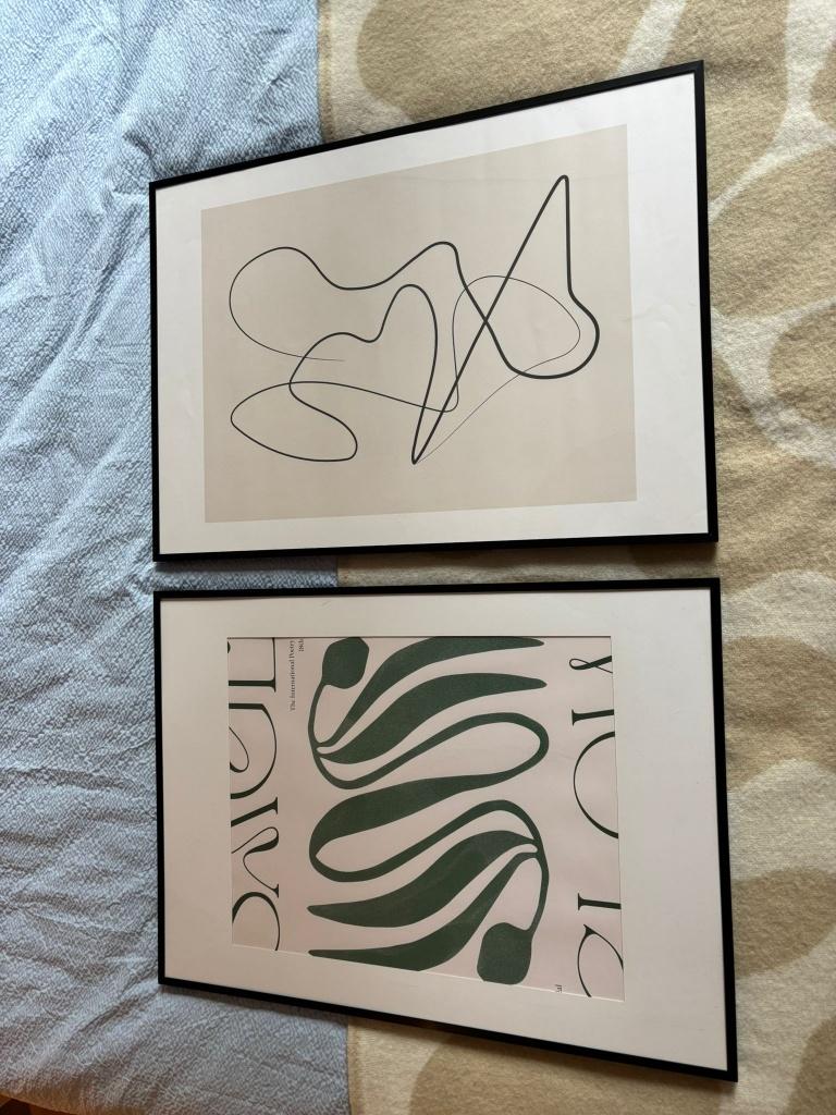 2x IKEA LOMVIKEN Zwart 50x70 Posterlijsten met Passe-Partout, Ophalen, Zo goed als nieuw