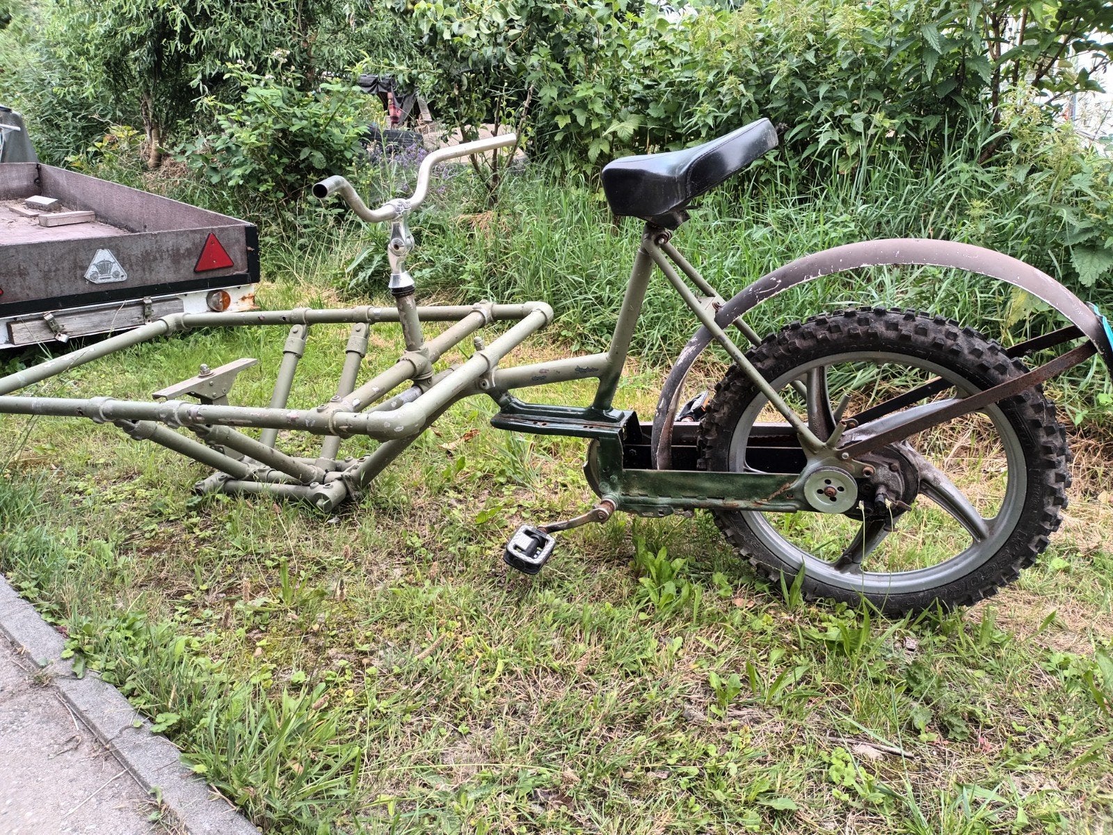 Bakbrommerframe (25km/h) Italjet met verstevigde achterbrug, Fietsen en Brommers, Ophalen, Gebruikt, Frame, Italjet