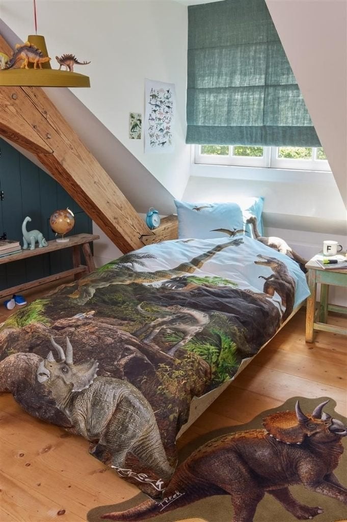Freek Vonk dekbedovertrek DAPPERE DINO'S 1-persoons, Verzenden, Dekbedovertrek, Katoen, Nieuw