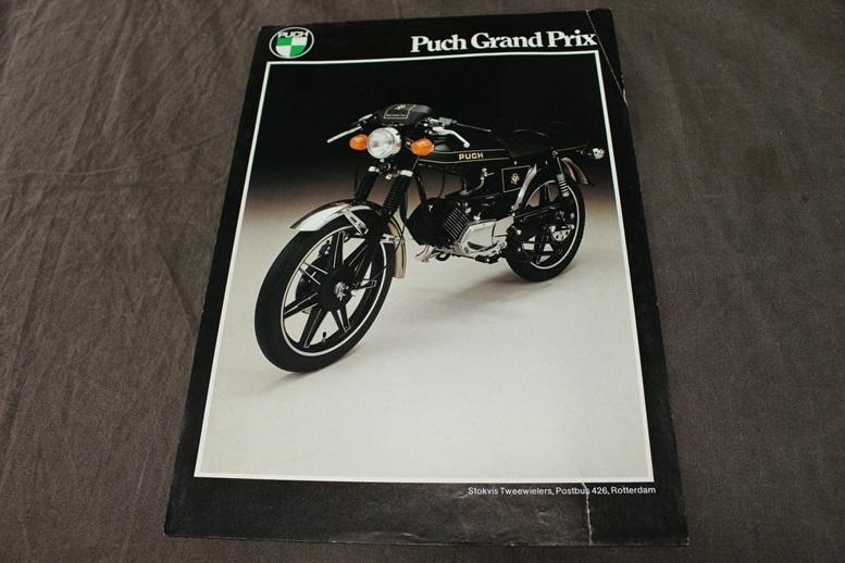 Puch Grand Prix bromfiets verkoop folder JPS, Ophalen of Verzenden, Gebruikt
