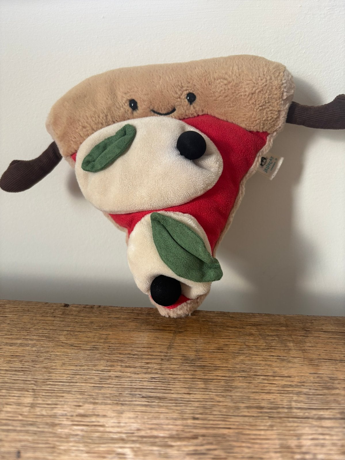 Jellycat pizza slice, zonder prijskaartje., Overige typen, Ophalen of Verzenden, Klein (minder dan 20 cm), Jellycat