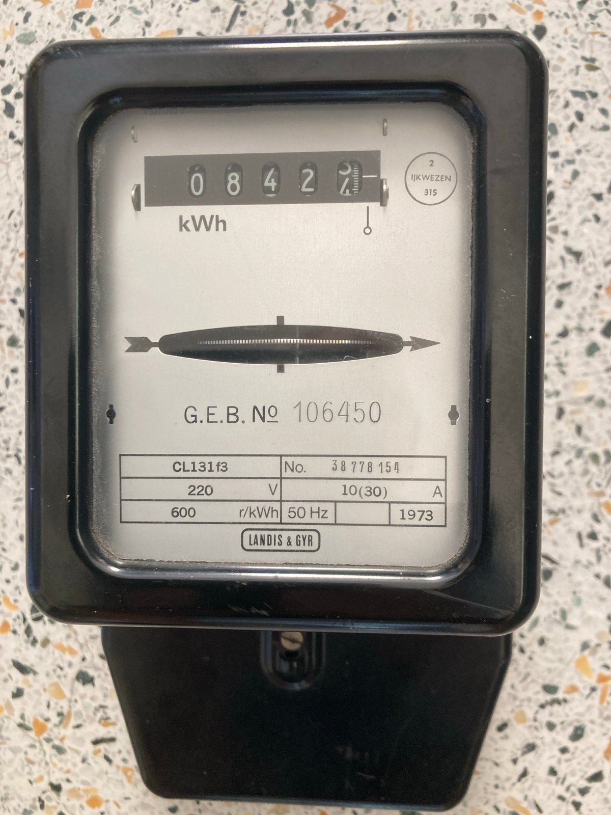 Landis & Gyr kWh meter, Ophalen of Verzenden, Gebruikt, Overige typen