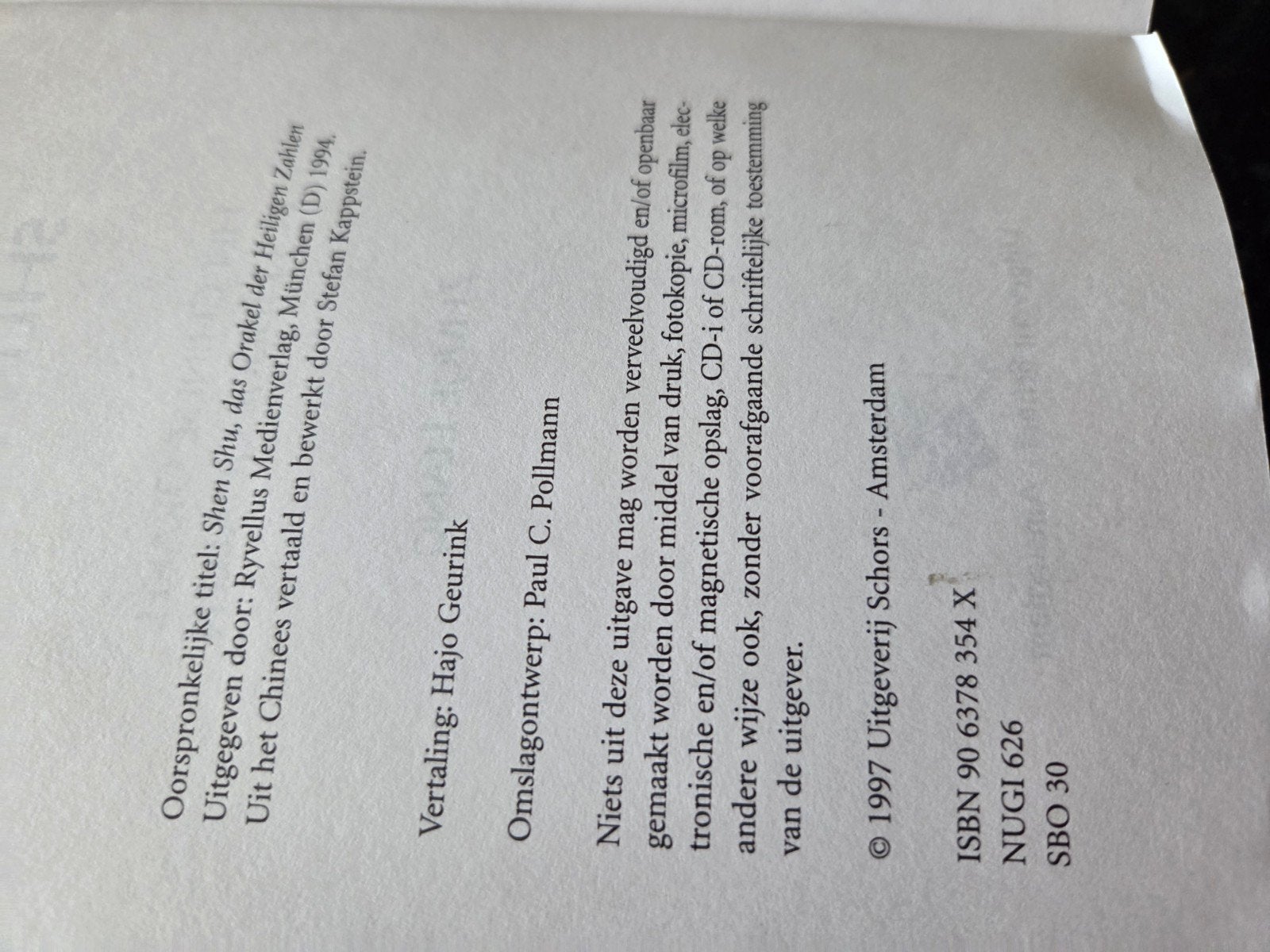 Boek Shen Shu, Ophalen of Verzenden, Zo goed als nieuw
