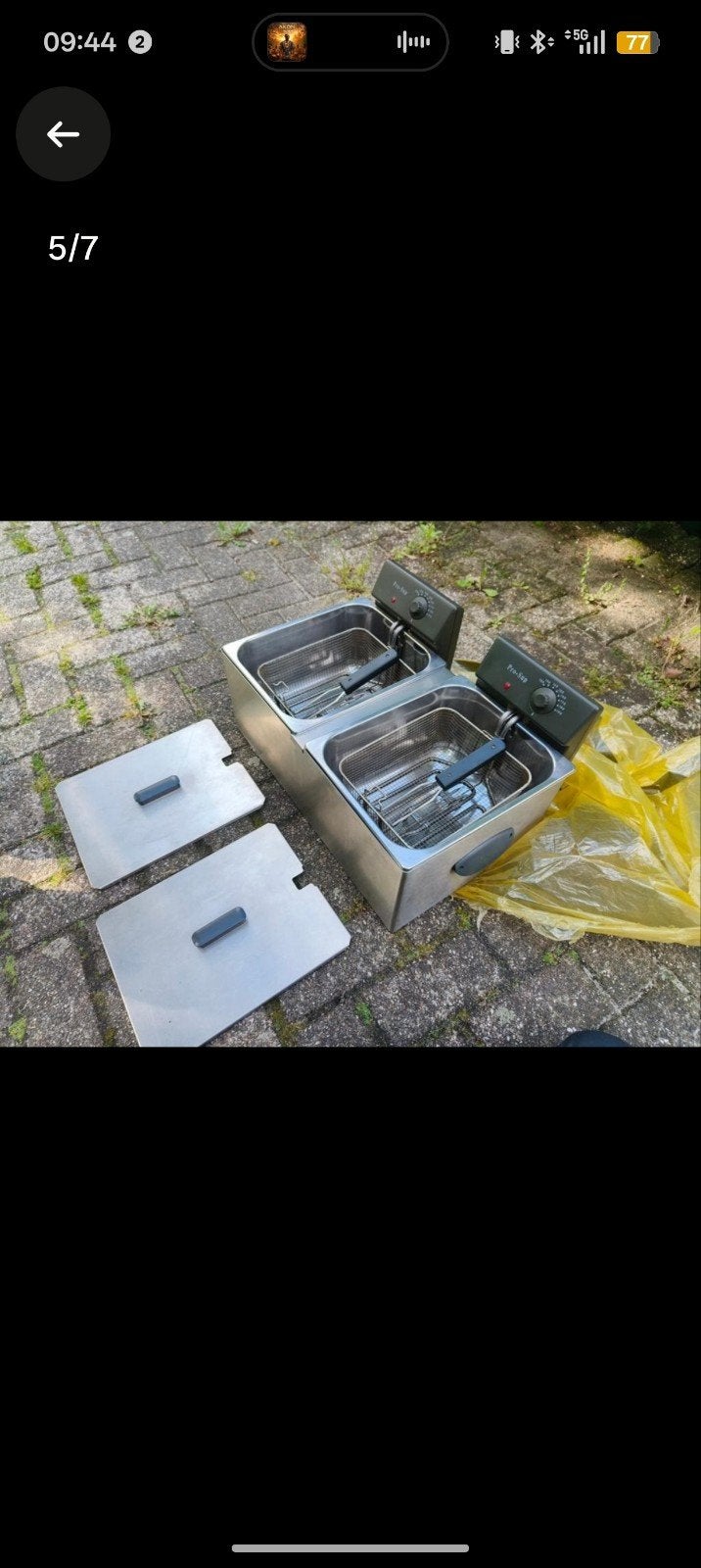 Krachtige Duo Friteuse 2x3.2kW, 7L, Ophalen of Verzenden, Gebruikt