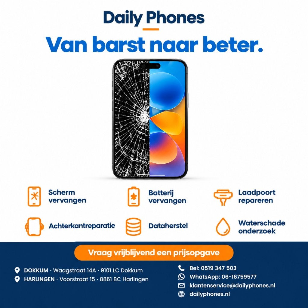 Actie! iPhone 16 Achterkant Reparatie nu voor 110,-, Ophalen of Verzenden, Nieuw