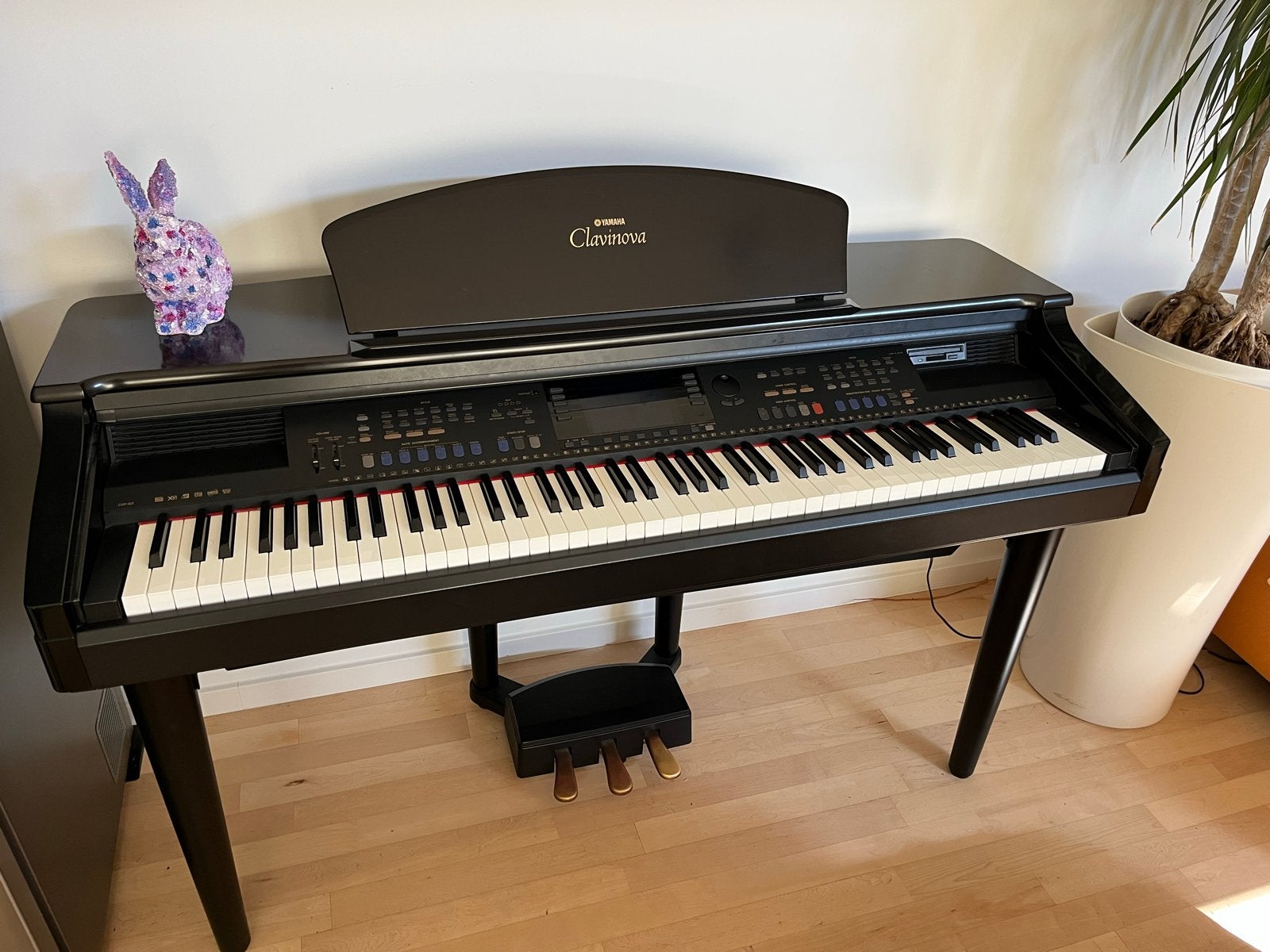 Yamaha Clavinova CVP-107 Digitale Piano Zwart, Muziek en Instrumenten, Piano's, Gebruikt, Piano, Zwart, Digitaal, Ophalen of Verzenden