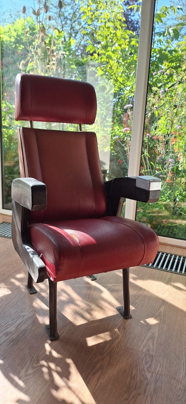 Oude originele treinstoel - Vintage rood, Ophalen