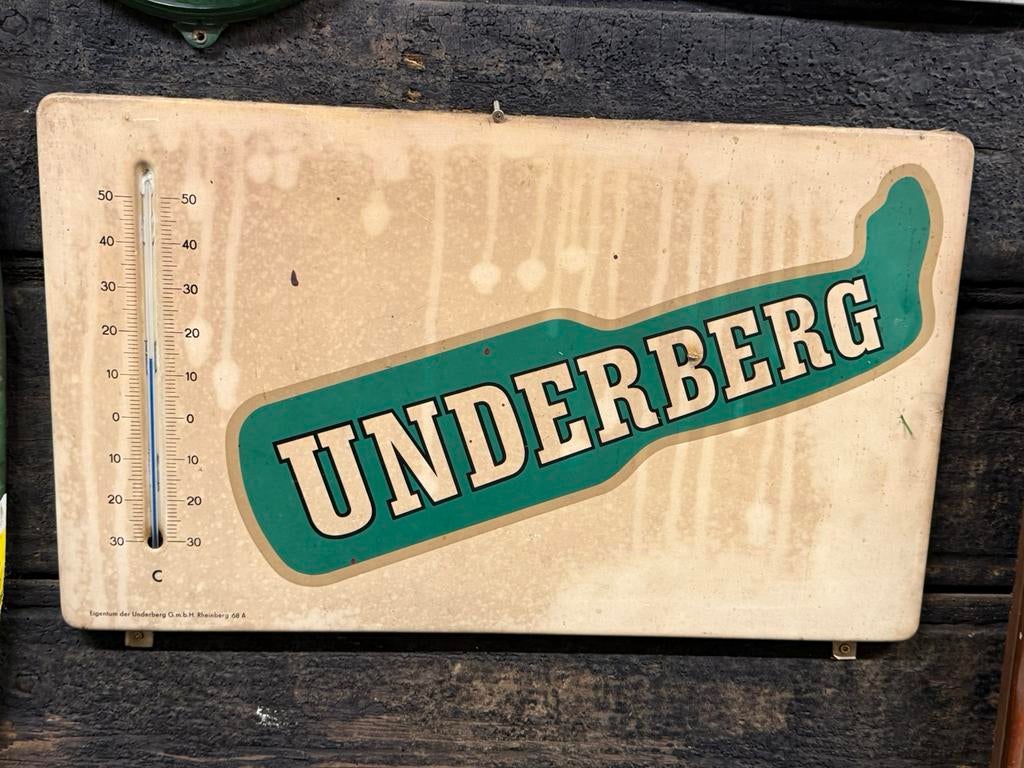Reclamebord underberg, Ophalen, Reclamebord, Manuel, Manuel