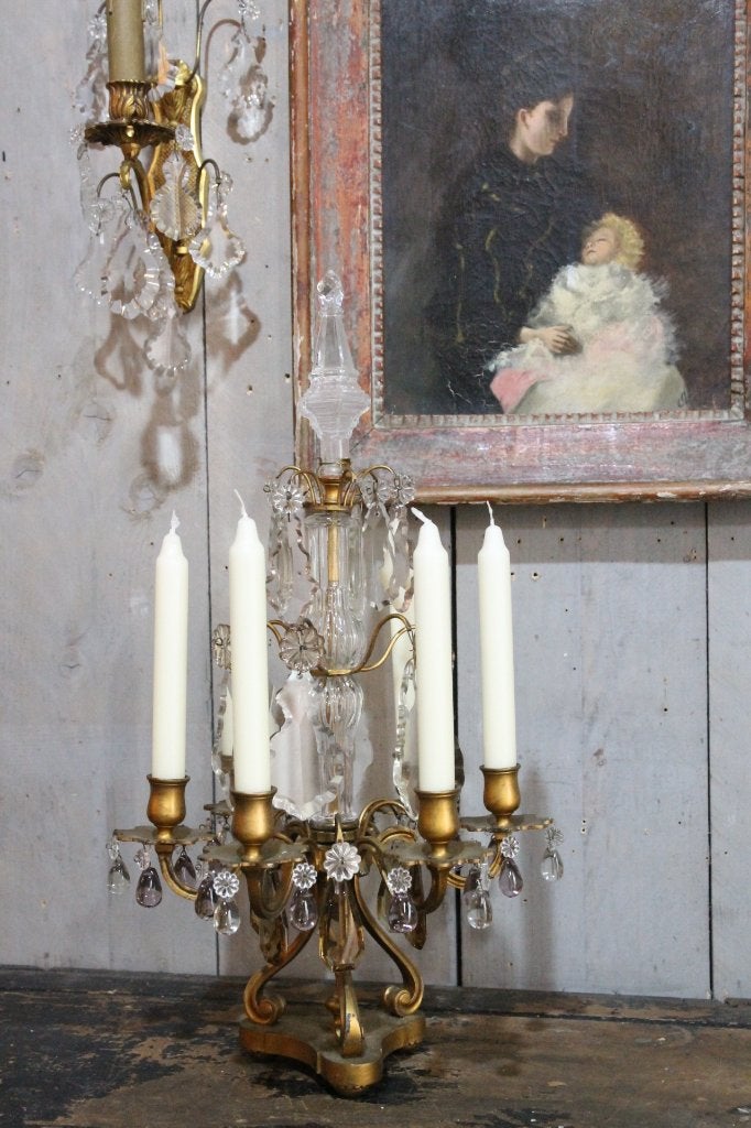 Antieke kaarsen girandole, Antiek en Kunst, Ophalen of Verzenden