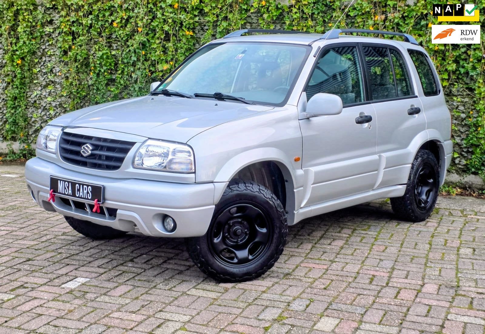 Suzuki Grand Vitara 2.0 Automaat 4x4 Airco Trekhaak APK Wild, Auto's, Automaat, Stof, Zwart, Grand Vitara