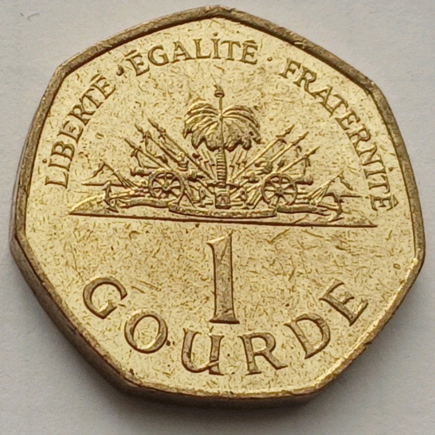 1 Gourde 2011 Haiti Oude Nieuwe Munt Amerika Kanon Palmboom, Ophalen of Verzenden, Midden-Amerika