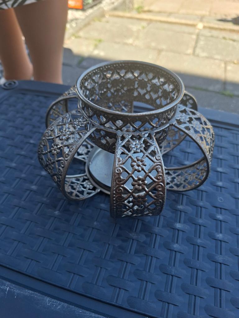 Decoratieve Kandelaar Metaal - Vintage Stijl, Ophalen, Bruin, Gebruikt, Metaal