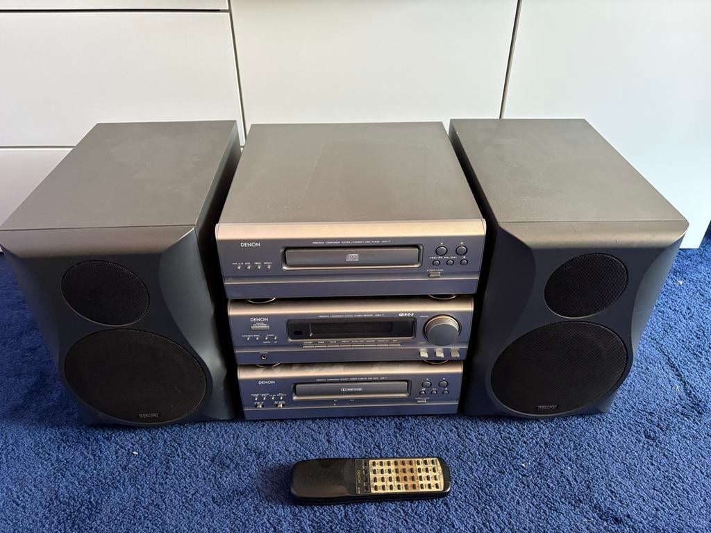 Denon stereo set met boxen, Ophalen of Verzenden, Zo goed als nieuw, Cassettedeck, Denon