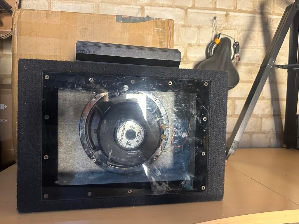 Vibe Versterker met VDO Dayton Subwoofer (500W), Audio, Tv en Foto, Luidsprekers, Overige merken, Gebruikt, Subwoofer, Ophalen of Verzenden
