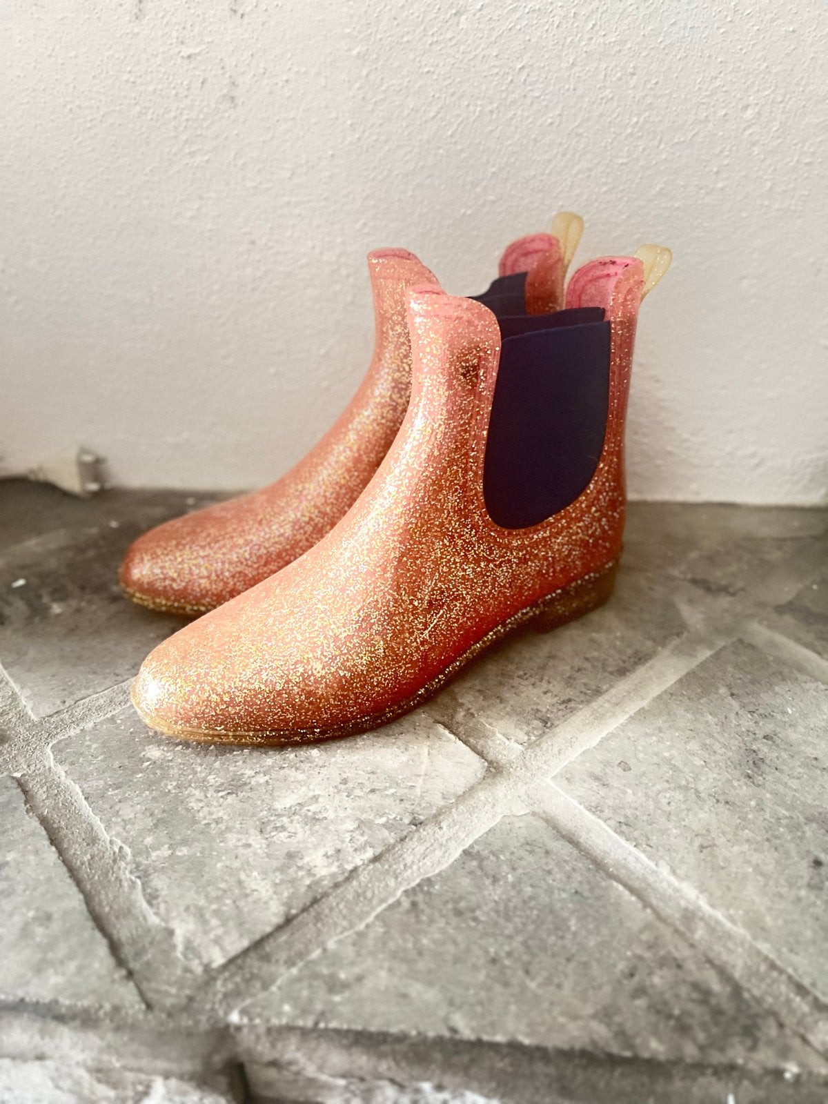Roze glitter regenlaarzen, Ophalen, Zo goed als nieuw, Roze, Regenlaarzen