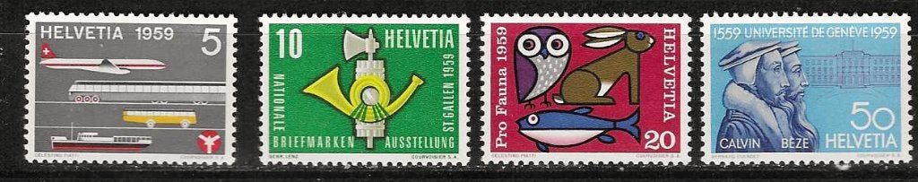 Zwitserland 668-671 postfris, Ophalen of Verzenden, Postfris