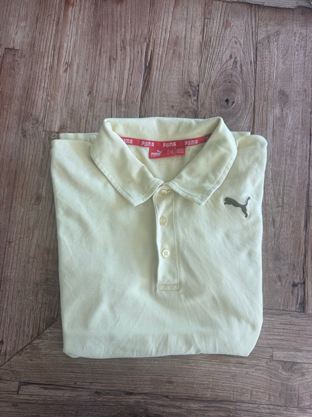 (S) Puma Polo Shirt - Lichtgeel, Ophalen of Verzenden, Zo goed als nieuw, Maat 46 (S) of kleiner, Geel