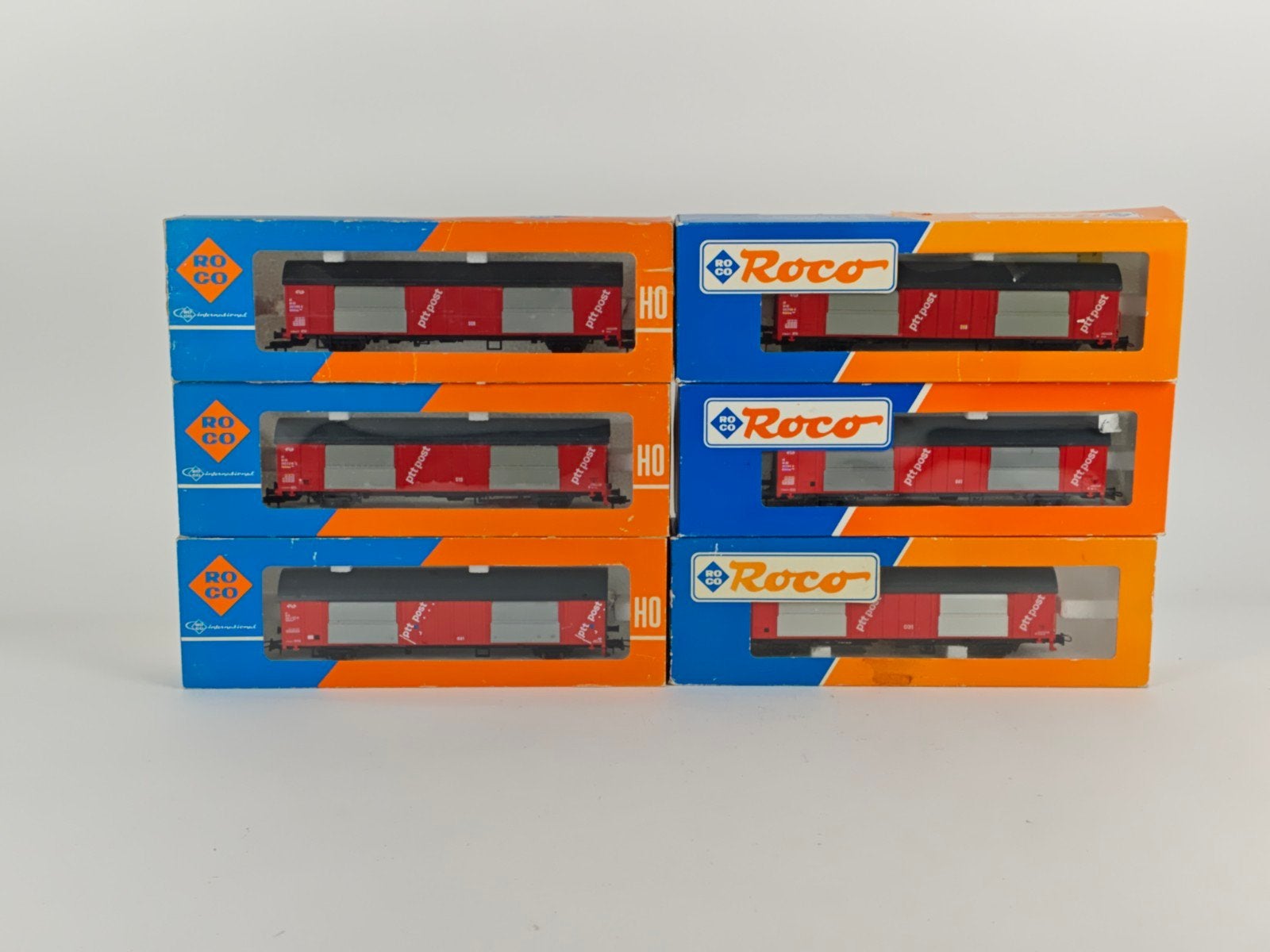 Roco Ptt postwagens, 4 stuks, losse verkoop mogelijk, Gelijkstroom, Wagon, Ophalen of Verzenden, Zo goed als nieuw
