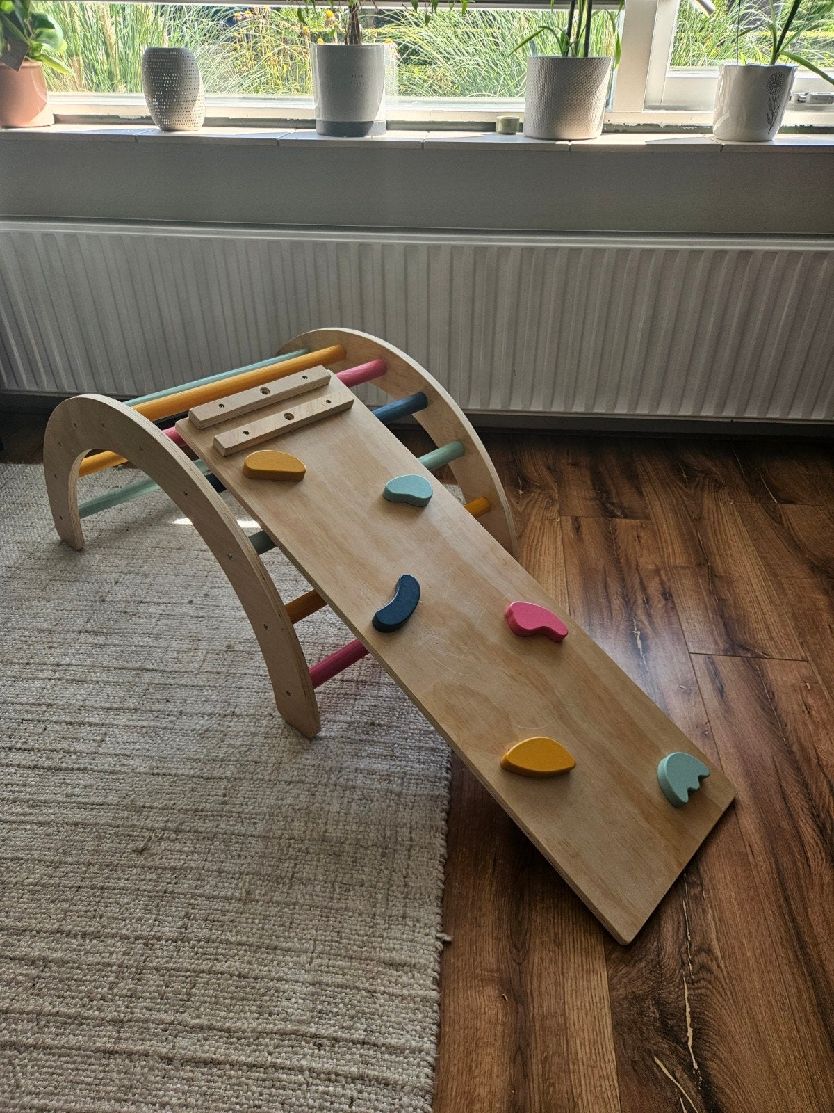 Montessori Klimboog met glijbaan/klimplank, Ophalen, Gebruikt, Klimwand