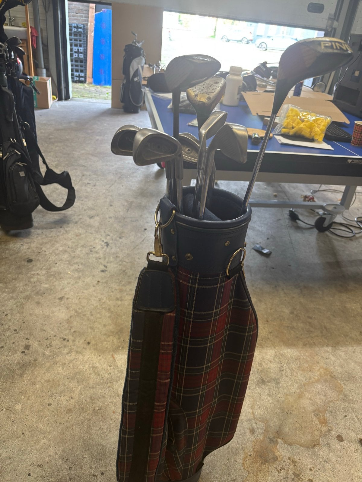 Vintage Golfset met Tas - PING Clubs, Ophalen of Verzenden, Gebruikt, Set, Ping