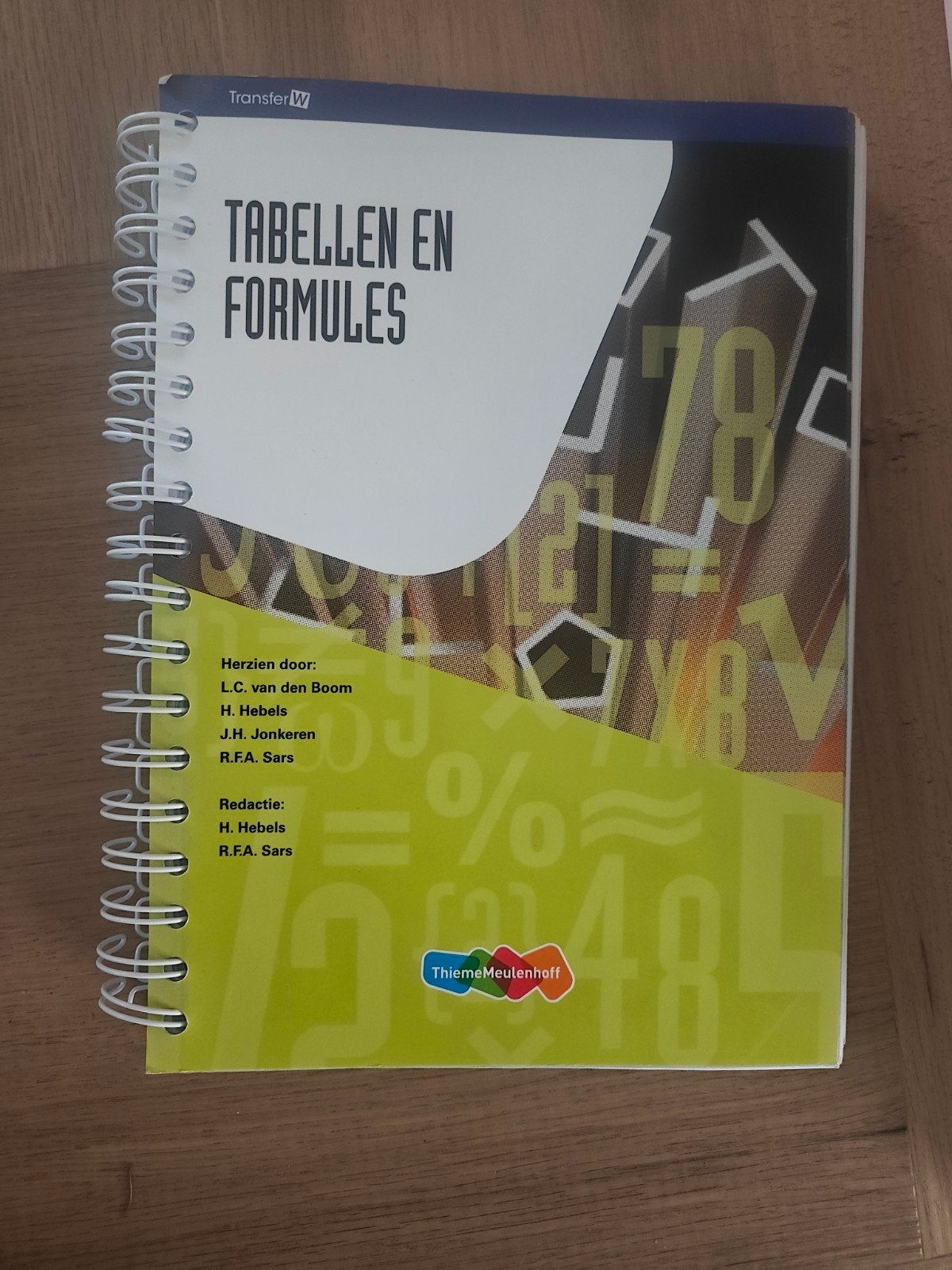 Tabellen en Formules - Transfer LW - Thiememeulenhoff, Boeken, Ophalen of Verzenden, Gelezen