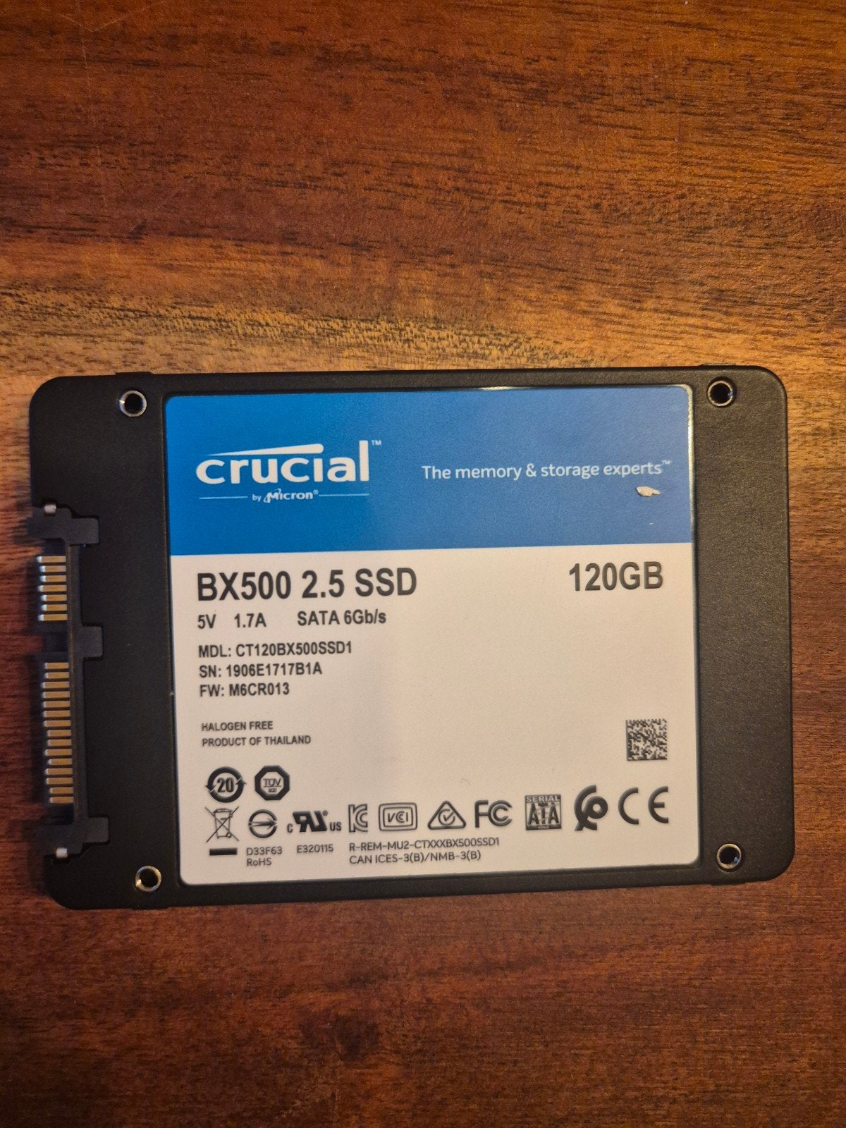 Crucial BX500 120GB 2.5 inch SATA SSD, Computers en Software, Harde schijven, Intern, Server, Ophalen of Verzenden, 120GB