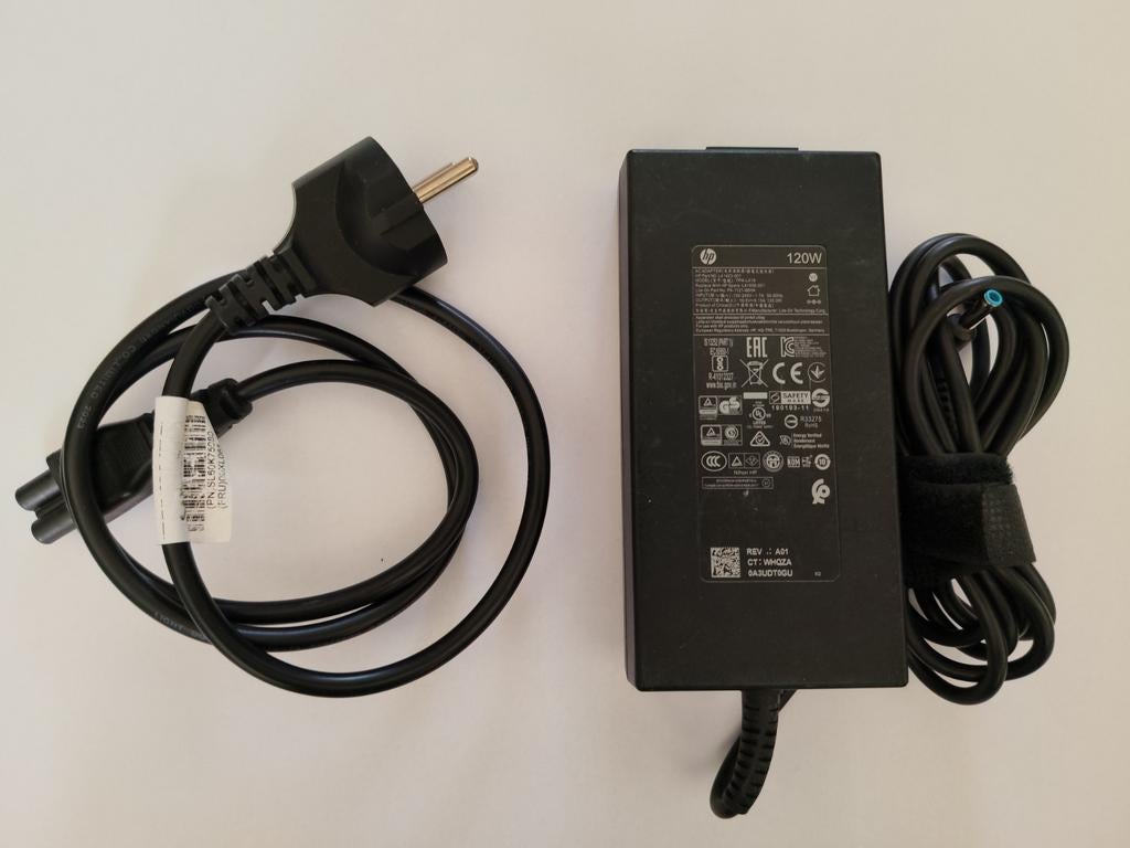 HP 120W Laptop Oplader - Origineel en Zo Goed als Nieuw, Computers en Software, Laptop-opladers, Ophalen of Verzenden, Zo goed als nieuw