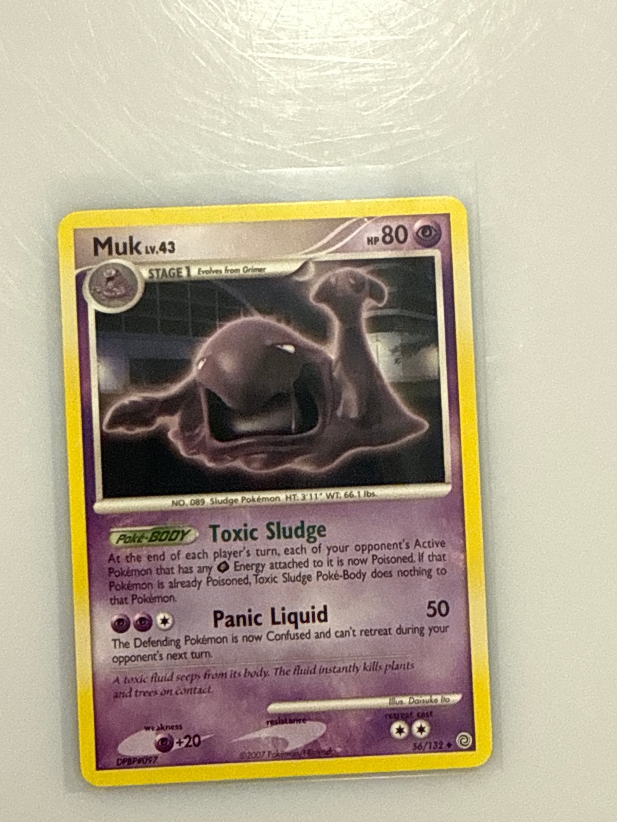Pokemon Kaart Muk LV.43 - Toxic Sludge - Zeldzaam, Ophalen of Verzenden, Gebruikt, Losse kaart