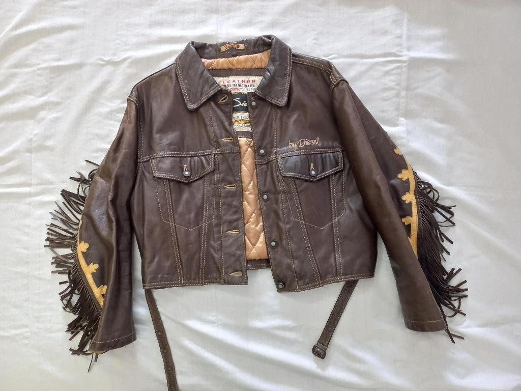 Diesel Jacket, leder, Ophalen, Bruin, Zo goed als nieuw, Diesel