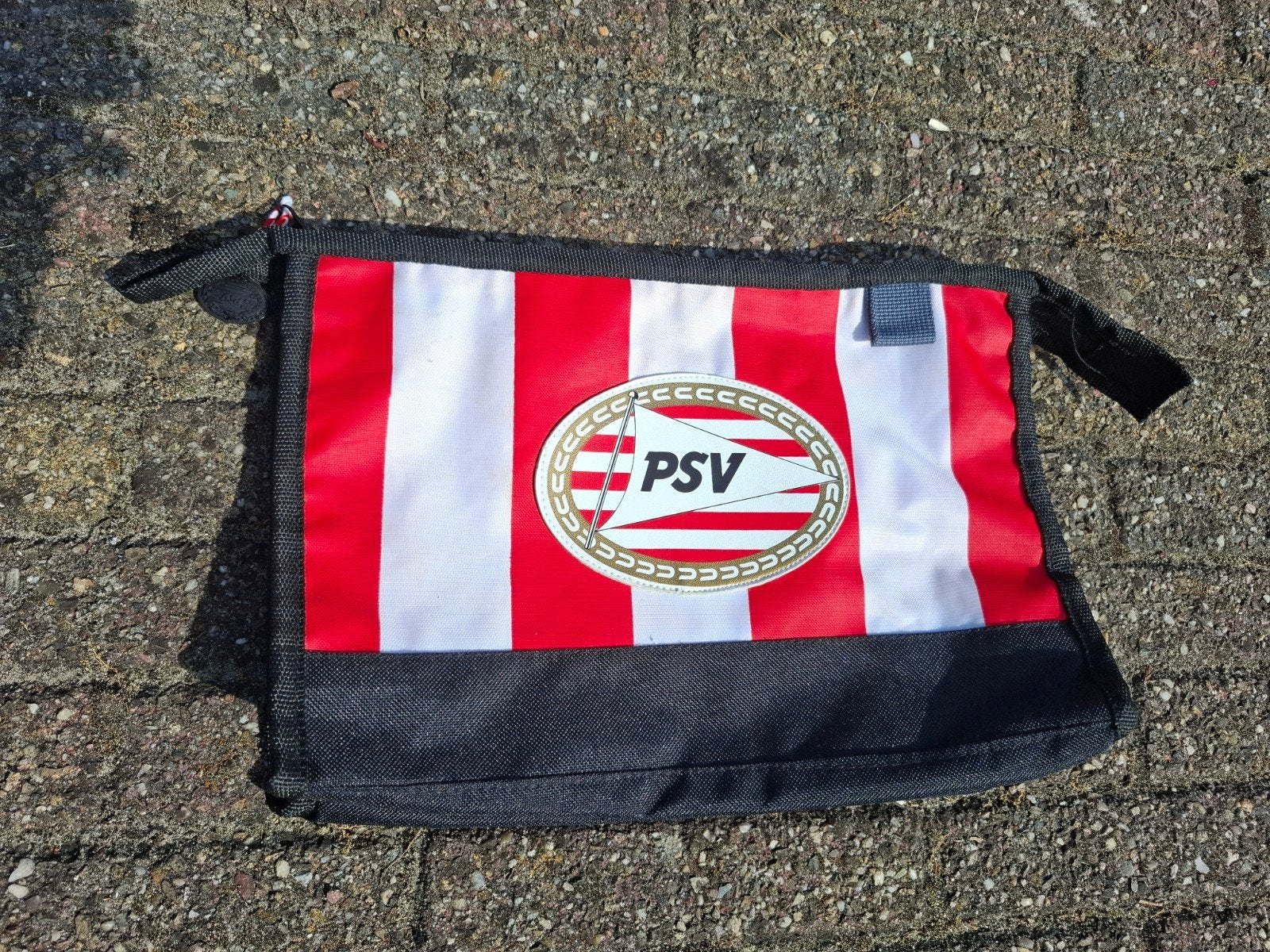 PSV Toilettas / Rood/Wit Gestreepte Design, Ophalen of Verzenden, Gebruikt, Rood, Heer of Dame
