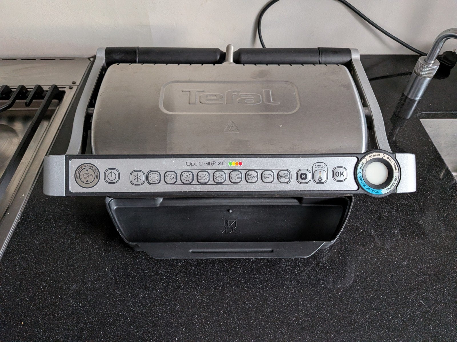 Tefal OptiGrill XL - Perfect gegrild vlees en meer!, Ophalen of Verzenden, Vaatwasmachinebestendig, Zo goed als nieuw, Tafelgrill