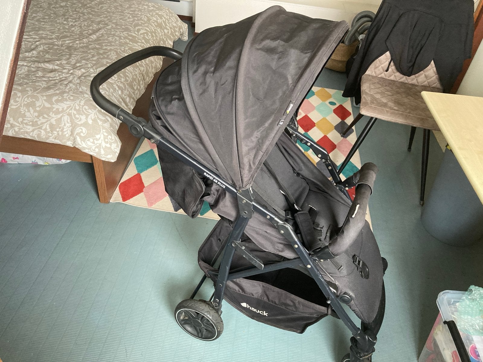 Hauck Rapid 4 Plus buggy - Zwart, verstelbaar, Kinderen en Baby's, Buggy's, Gebruikt, Overige merken, Verstelbare rugleuning, Ophalen