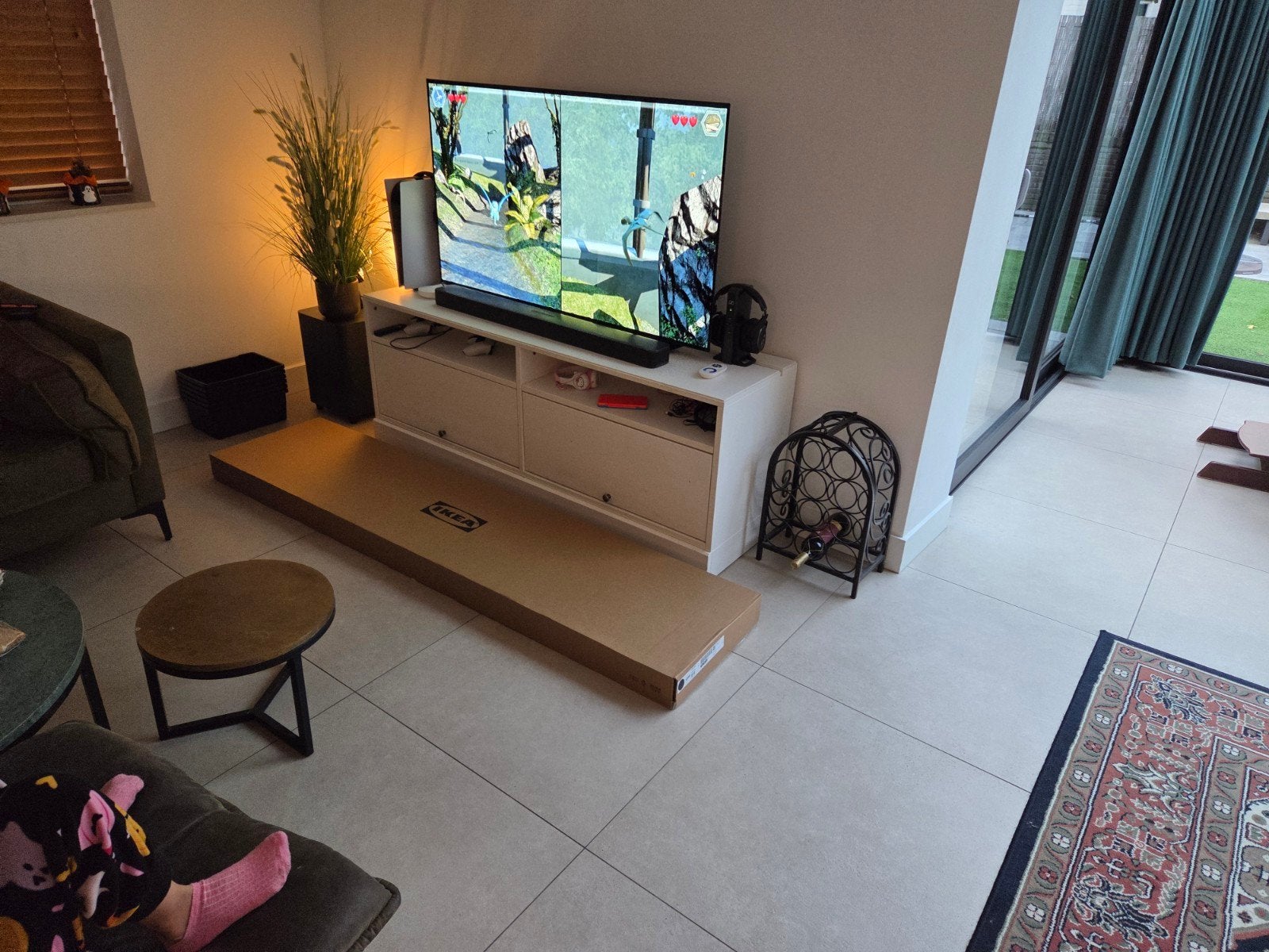 witte ikea tv meubel, Ophalen, Gebruikt, 200 cm of meer, Minder dan 100 cm